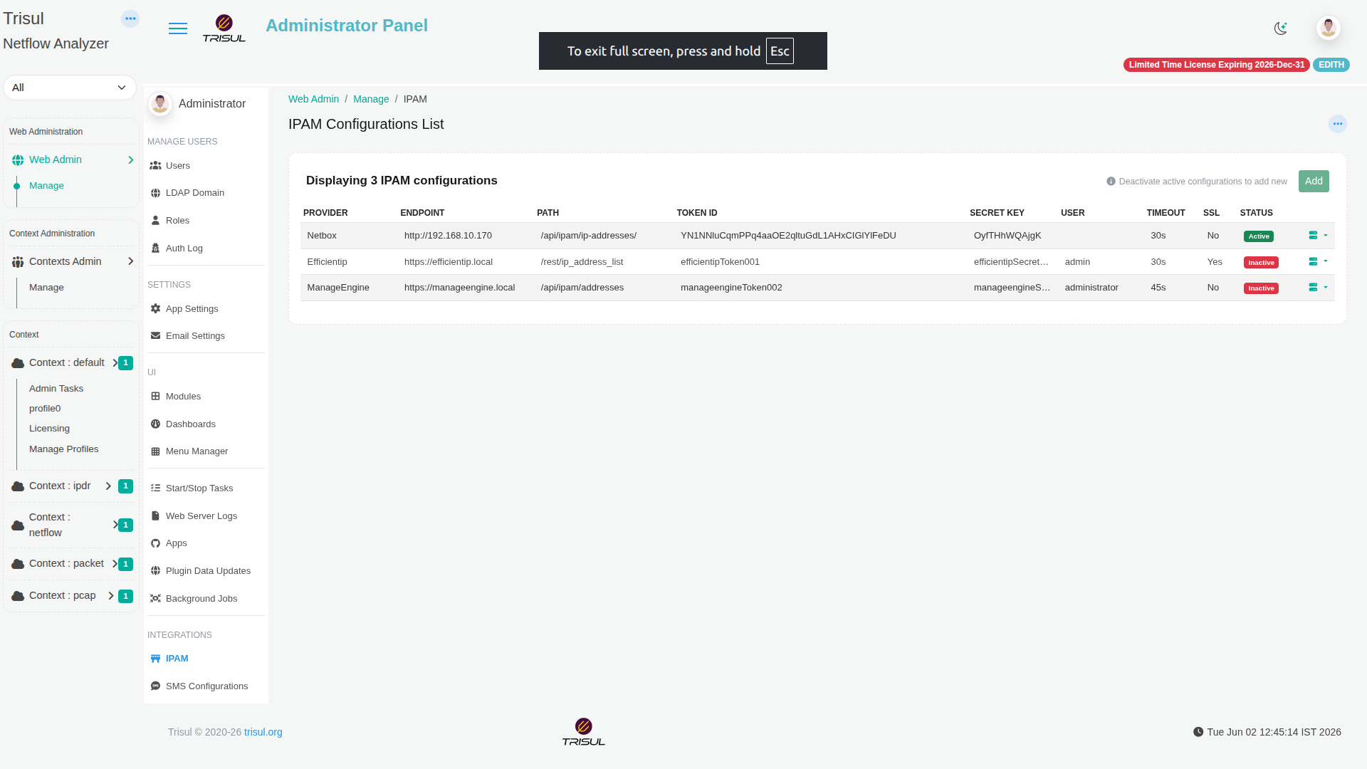 IPAM Integration with Trisul
